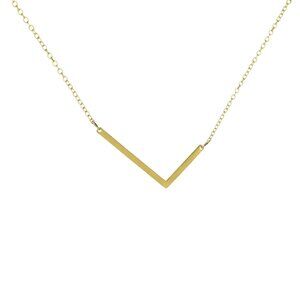 Savvy Cie Jewels 14K Gold Plated Initial Pendant Necklace with Gift Box